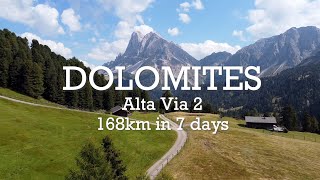 Hiking 168km in Dolomites Alta Via 2 in 7 days Lots of via ferrata [upl. by Cecilla639]