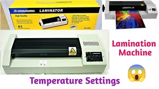 Lamination Machine Temperature SettingsBest Lamination Machine Low Price Lamination Kaise Kare [upl. by Blanchette]