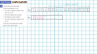 Bar model solution to a word problem 7 Nov 2022 Barvember [upl. by Engle260]