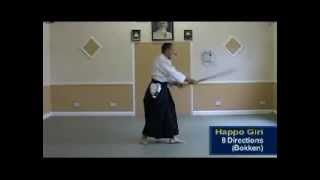 AIKIDO  8 directions bokken cut Happo Giri Dunken Francis [upl. by Iveksarap684]