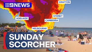 Victoria swelters through hottest day of summer  9 News Australia [upl. by Enninaej]