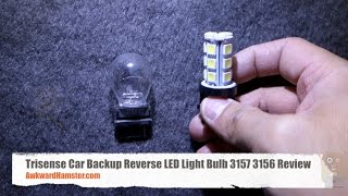 Trisense Car Backup Reverse LED Light Bulb 3157 3156 Review [upl. by Alviani]