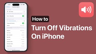 How To Turn Off Vibrations On iPhone 16  Disable Haptics [upl. by Suravart]