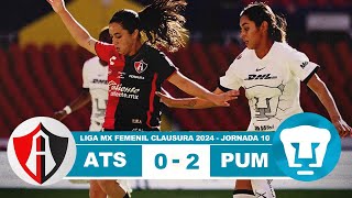 Atlas Femenil vs Pumas 02 Resumen Goles 2024 [upl. by Xineohp]