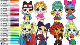 LOL Surprise Makeover Coloring Book Compilation Disney Princess Monster High Shopkins Shoppies [upl. by Endora]