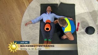 Kniiip  Peter får lära sig bäckenbottenträning  Nyhetsmorgon TV4 [upl. by Ahsiekat532]