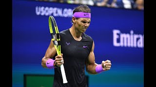 Rafael Nadal Match Point and Celebration Winning the US Open 2019 Championship [upl. by Lenahtan464]