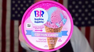 Baskin Robbins Cotton Candy Ice Cream Review [upl. by Inimod]