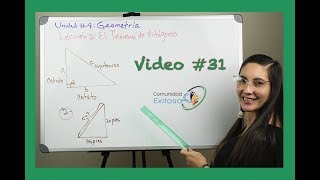 31 Matemáticas GED en Espanol🤓🤔✍Teorema de Pitágoras [upl. by Eraste]