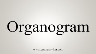 How To Say Organogram [upl. by Demitria]