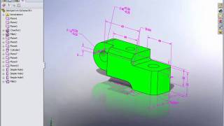 Demo SolidWorks  Dimxpert [upl. by Cate]