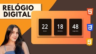 Relógio Digital DINÂMICO  HTML CSS e JS [upl. by Crista]