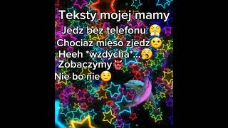 teksty mojej mamy 😝 mom foryou [upl. by Temme]