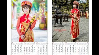 Hướng dẫn làm lịch tết cơ bản bằng photoshop  Aphoto [upl. by Ulric2]