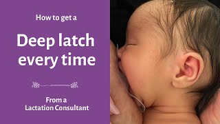 Breastfeeding latch  Deep Latch Technique  What you NEED to know to get a comfortable latch [upl. by Aysa721]