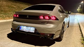 PEUGEOT 508 PSE 2022 at night  CRAZY LED lights ambient lights amp NIGHT vision [upl. by Petronille600]