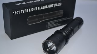 1101 TYPE LIGHT FLASHLIGHT PLUS Unboxing Prueba de Sonido Electrico Y Precio [upl. by Acinemod]