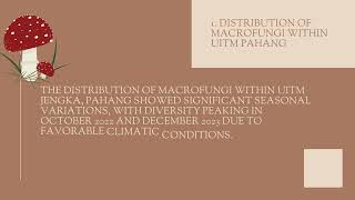 PHENOLOGY OF SOILINHABITING OF MACROFUNGI IN UITM PAHANG  OUTSTANDING PERFORMANCE [upl. by Cavanaugh388]