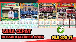 Cara Cepat Desain Kalender 2024  Lengkap Jawa amp Hijriyah [upl. by Egor44]