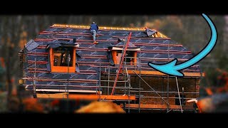 BUILDING A HOUSE ALONE from START TO FINISH  EP 39 Starting on the roof [upl. by Nirrad]