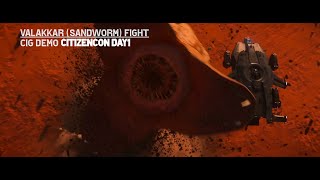 CitizenCon Valakkar Sandworm Fight Star Citizen 4K [upl. by Cordi]