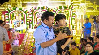 Talasani tarak Yadav with Talasani Srinivas Yadav at Ayyappa Maha Padi Pooja 2023 talasanitarak [upl. by Yuk]