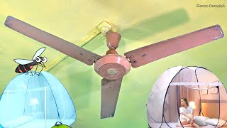 Early 90s 1500mm Himadri Vintage Ceiling Fan vs Mosquito Net  with Spring Wobble Test 🔥🔥🔥 [upl. by Theodoric]