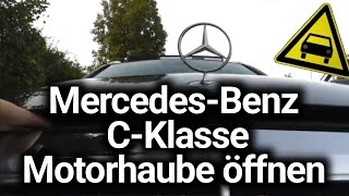 MercedesBenz CKlasse Motorhaube öffnen [upl. by Uyekawa785]