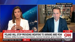 Radek Sikorski About Polands rift with Ukraine on CNN [upl. by Gilly]