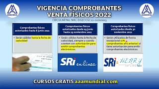 Vigencia comprobantes físicos facturas 2022 [upl. by Chaim]