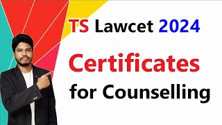 Certificates for CounsellingTS Lawcet 2024 [upl. by Salome459]