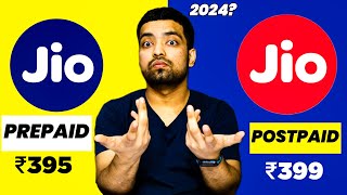 Jio Prepaid Vs Jio Postpaid ⚡️ Which Is Best  Plans Benefits Charges Problems 5G  2024 [upl. by Atteugram201]