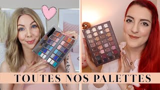 TOUTES NOS PALETTES  On vous dit tout ft Sandrea ❤️  LOdoesmakeup [upl. by Pevzner]