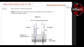 AQA GCSE 2022 Paper 1 Q2 Chemistry Combined Science Higher Tier Past paper Questions Quantitative [upl. by Iney]