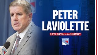 New York Rangers Peter Laviolette Postgame Media Availability  September 28 2023 [upl. by Suzette673]