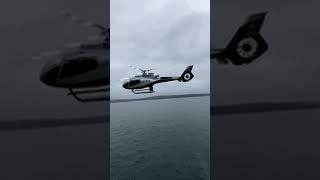 Yacht Fly By Airbus H130 shorts helicopter yacht [upl. by Tala]