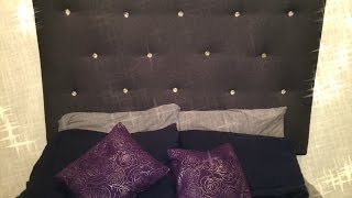 HOW TO DIY Tufted Headboard Fast Custom amp Inexpensive [upl. by Yelekalb365]