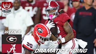 WHAT AN ENDING 👀 Alabama holds off Georgia in wild final minutes  ESPN College Fotball [upl. by Philbin172]