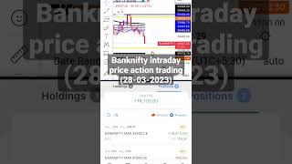 Banknifty intraday price action trading28032023 [upl. by Airet]