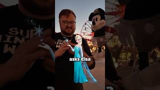 The host RUNS AWAY during Frozen Disney Trivia shorts [upl. by Brader]