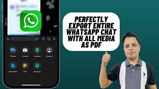 Right Way to Export Entire WhatsApp Chat to PDF on iPhone 2024 [upl. by Lennox]