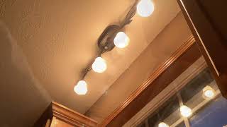 Light fixtures on and off with orange light bulbs [upl. by Ail]