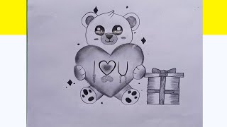 how to draw teddy bear  teddy bear drawing for kids  teddy bear drawing easy🧸art drawing teedy [upl. by Nekial177]