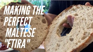 Making the Perfect Maltese Ftira Bread  Maltese Food Ftira recipe [upl. by Halima]