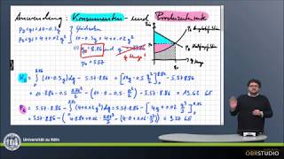 0266 Anwendung Konsumenten und Produzentenrente Beispiel [upl. by Krystalle685]