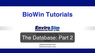 BioWin Database  Part 2 [upl. by Aitnyc]