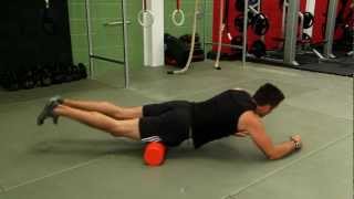 Front thigh massage with foam roller [upl. by Ycinuq]