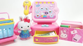 Unboxing Cute Pink Rabbit Mart Cart Melody ASMR no music [upl. by Casie]