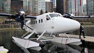 Full flight  Harbour Air DHC6 Twin Otter  YB242 Victoria Harbour to Vancouver Harbour [upl. by Assilac418]