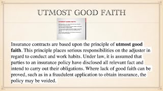 Utmost Good Faith [upl. by Mccandless102]